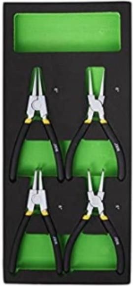 Klešta za seger osigurače 19-60 mm spolj./unutr.-kriva/prava u penastom modulu 4/1 JBM